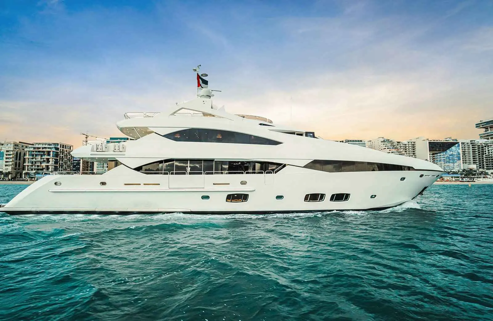 Lucien superyacht cruising, Formula 1 race weekend hospitality yacht
