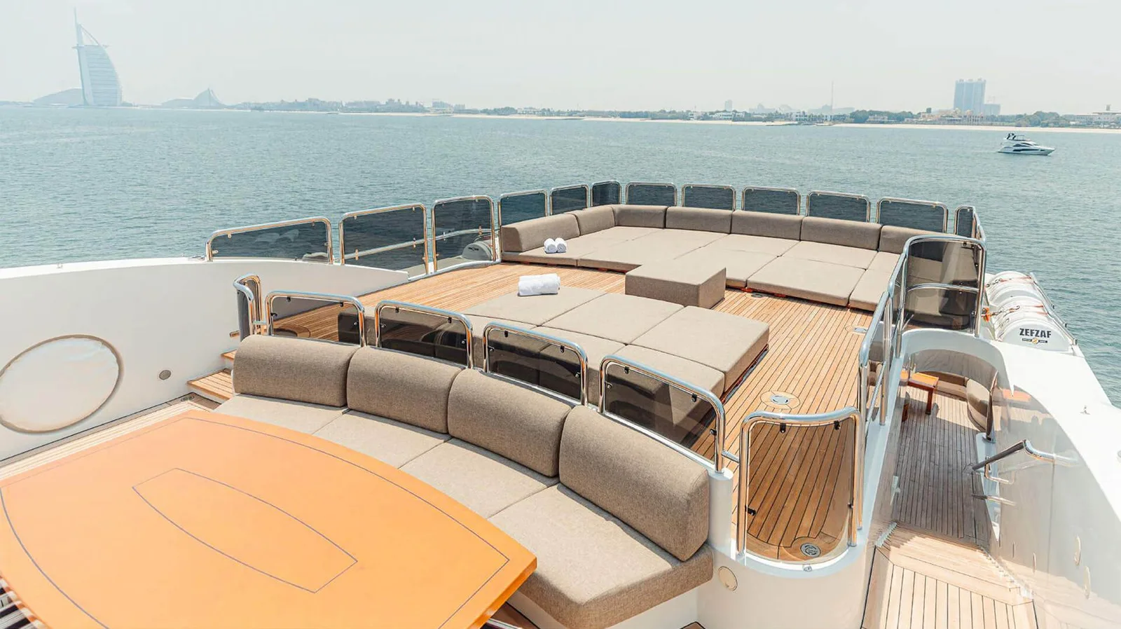 ZAF sundeck lounge with the Burj Al Arab in view