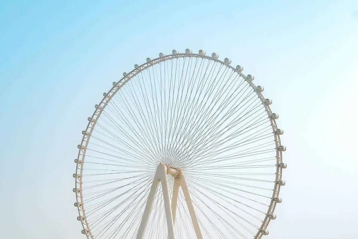 Ain Dubai observation wheel seen from the sea