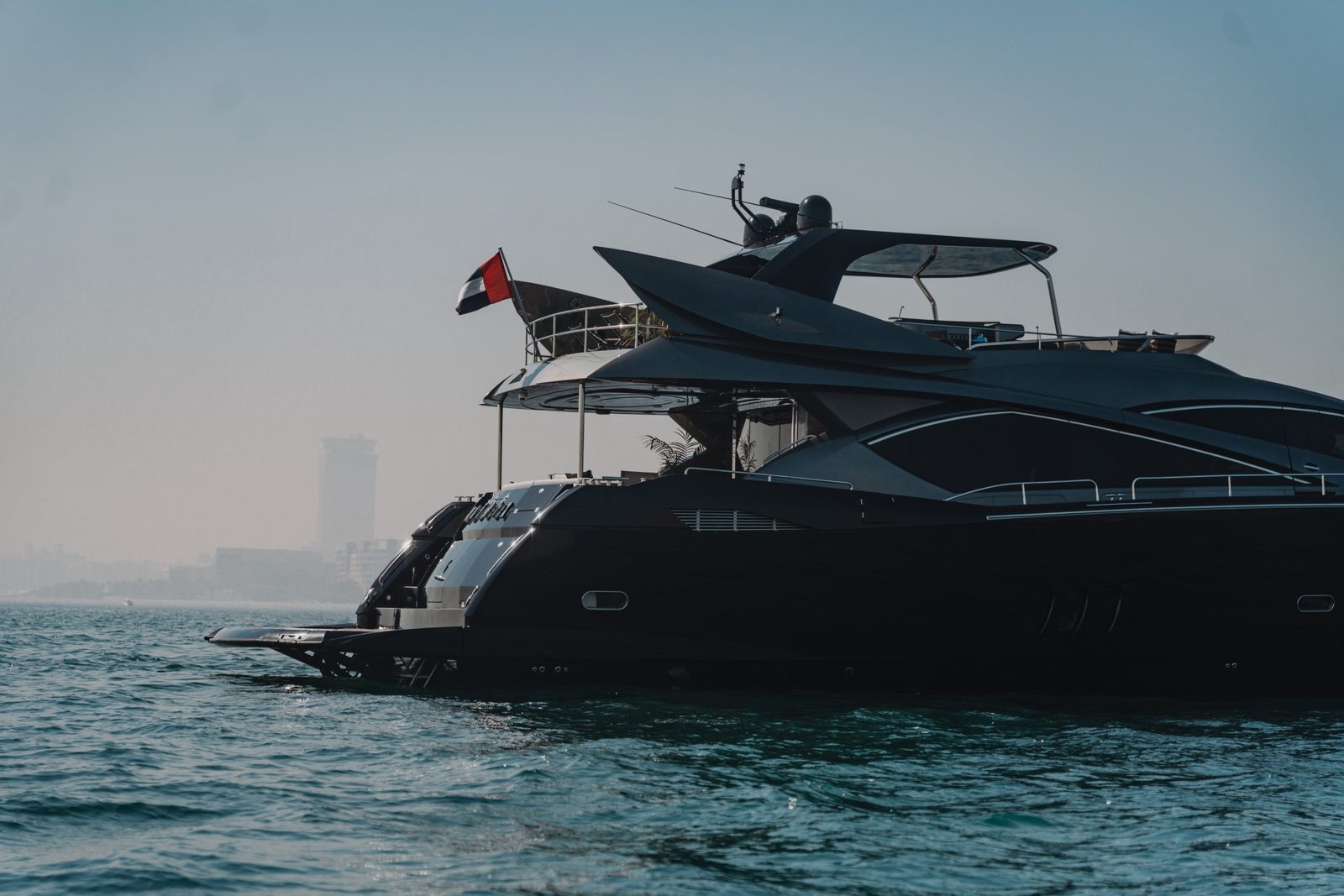 Stern of Matrix at sea off Dubai