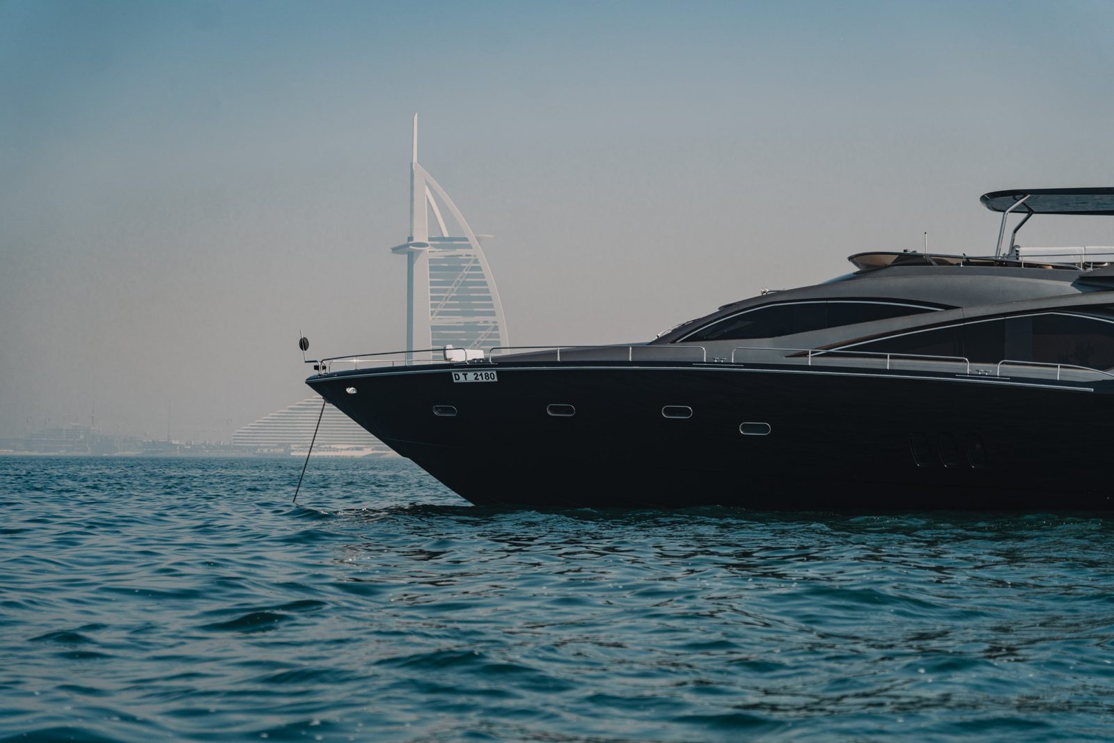 Bow of Matrix with the Burj Al Arab behind